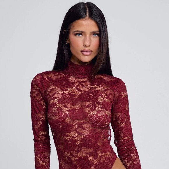 Roselle Bodysuit Wine, Outcast Clothing, Size Small - Picture 3 of 7